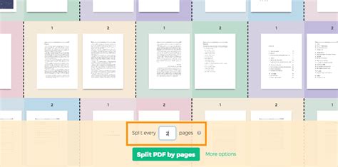Separate & Split PDF pages online for free .